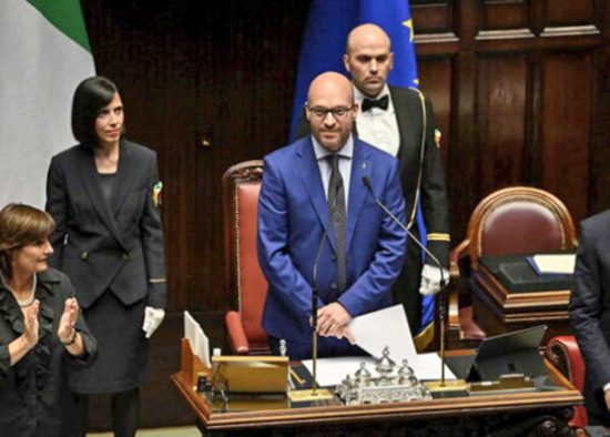 Lorenzo Fontana in parlamento
