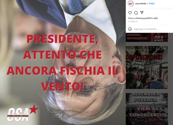 Il post sul profilo Instagram Osa con La Russa