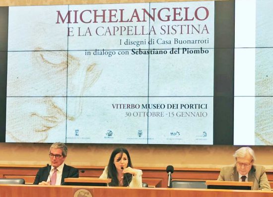 Roma - La presentazione della mostra su Michelangelo al senato