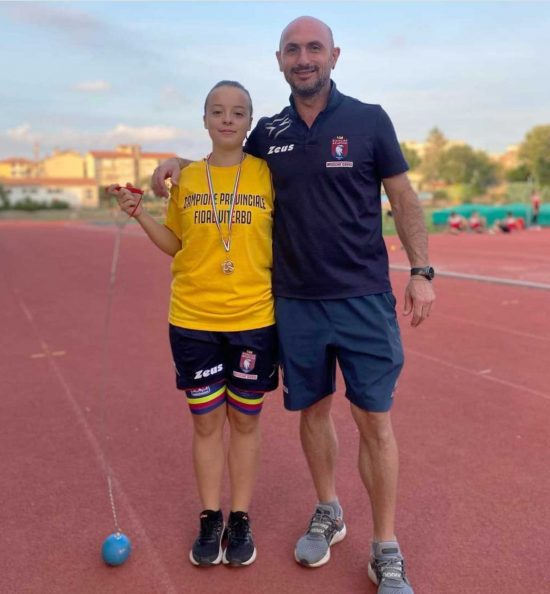 Viterbo - Beatrice Aquilani con il presidente della società Nissolino atletica Tuscia Giovanni Tomasicchio