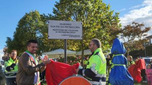 Vallerano - Giardino di piazzale delle Arti intitolato a San Pio da Pietrelcina