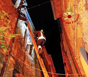 Pitigliano - Intervento dei vigili del fuoco