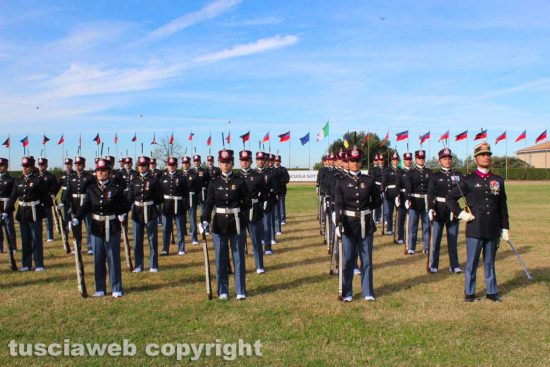 Viterbo - La cerimonia di consegna dei gradi gli allievi del 23esimo corso della Sas