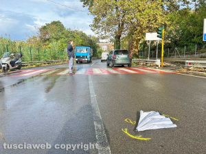 Viterbo - Pedone falciato a Ponte dell'Elce