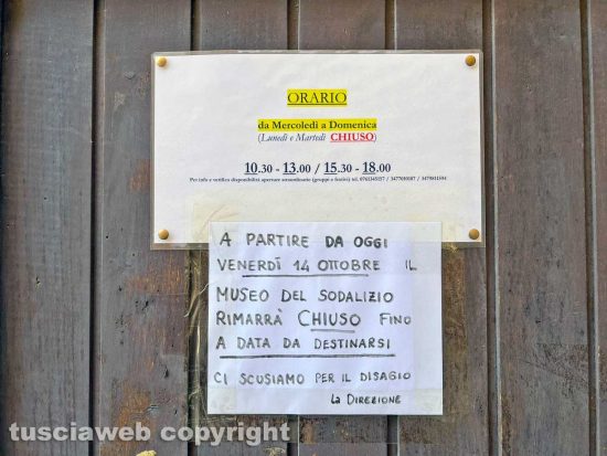 Viterbo - Museo Sodalizio facchini di santa Rosa chiuso
