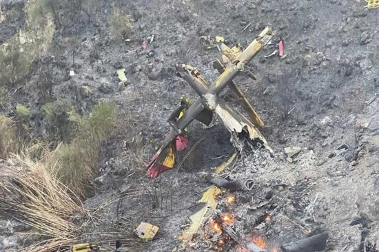 Il Canadair precipitato sull'Etna