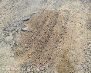 Viterbo - Strada dissestata in via Cava di Gorga