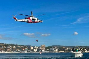 L'esercitazione della guardia costiera