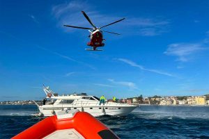 L'esercitazione della guardia costiera