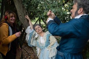 Daniela Giordano con gli attori Daniela Margherita e Fabrizio Apolloni