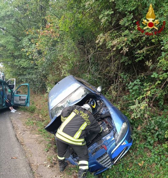 L'incidente sulla provinciale Santa Severa - Tolfa