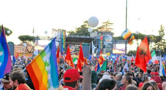 La “Marcia per la pace” a Roma