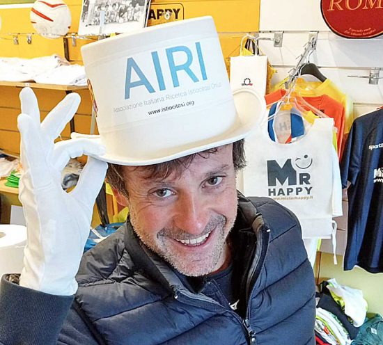 Bruno Buzzi con il cilindro dell'Airi