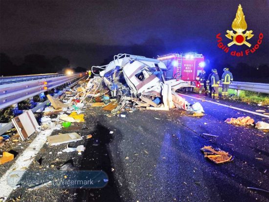 Roma - L'incidente sulla A12