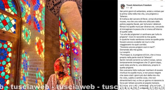 Il post di Alessia Piperno sulla sua pagina Facebook