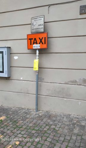 Viterbo - L'avviso di interruzione della corrente