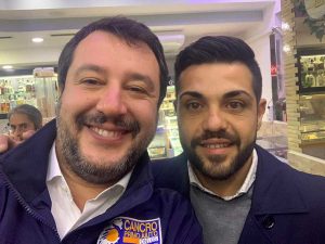 Raffaele Cacciapuoti con Matteo Salvini