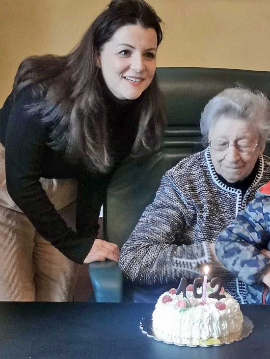 Viterbo - I 102 anni di Italia Bigioni con la sindaca Frontini