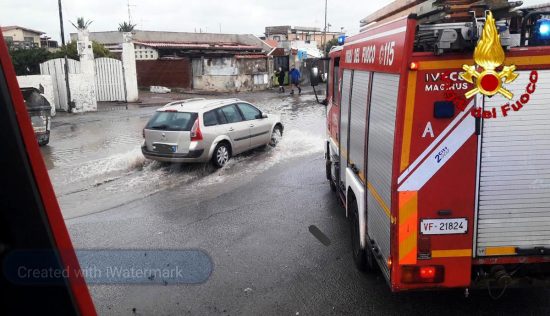 Straripa il Tevere a Ostia