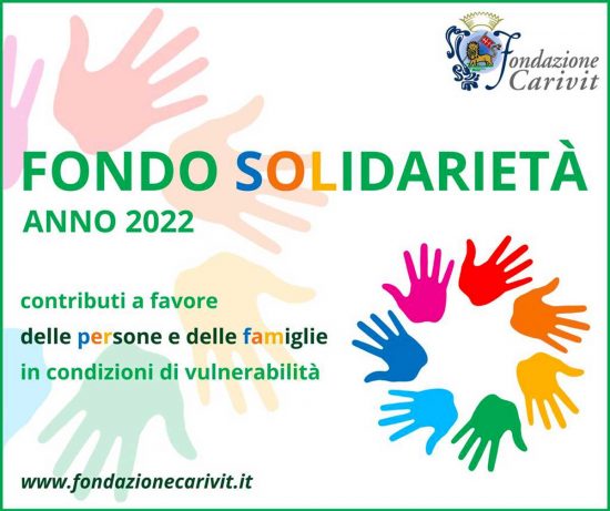 Fondo Solidarietà della Fondazione Carivit