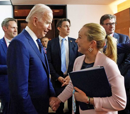 Giorgia Meloni e Joe Biden