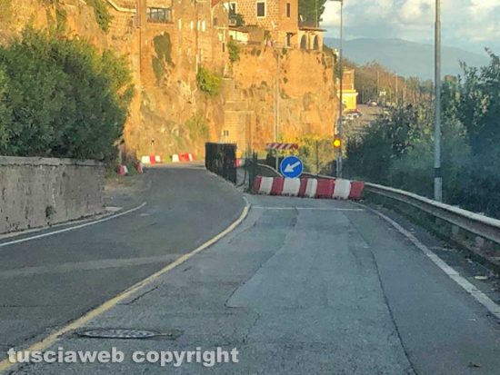 Civita Castellana - La frana in via Belvedere Falerii Veteres