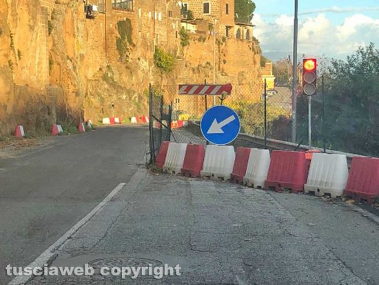 Civita Castellana - La frana in via Belvedere Falerii Veteres
