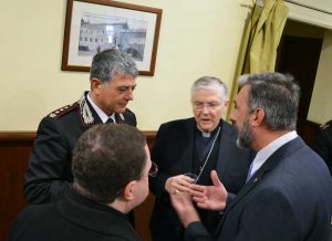 Viterbo - Il vescovo Piazza con i rappresentanti del Nuovo sindacato carabinieri