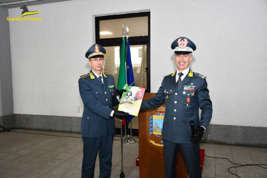 Viterbo - Guardia di finanza - La visita del comandante regionale Virgilio Pomponi