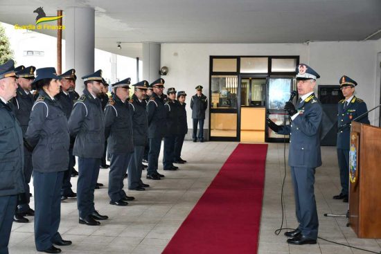 Viterbo - Guardia di finanza - La visita del comandante regionale Virgilio Pomponi