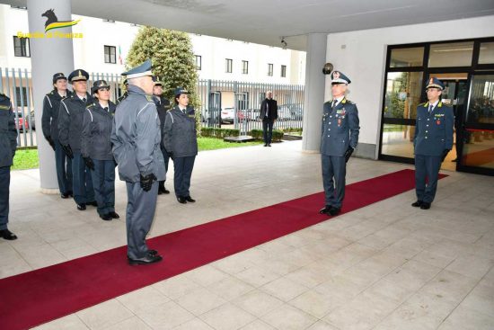 Viterbo - Guardia di finanza - La visita del comandante regionale Virgilio Pomponi