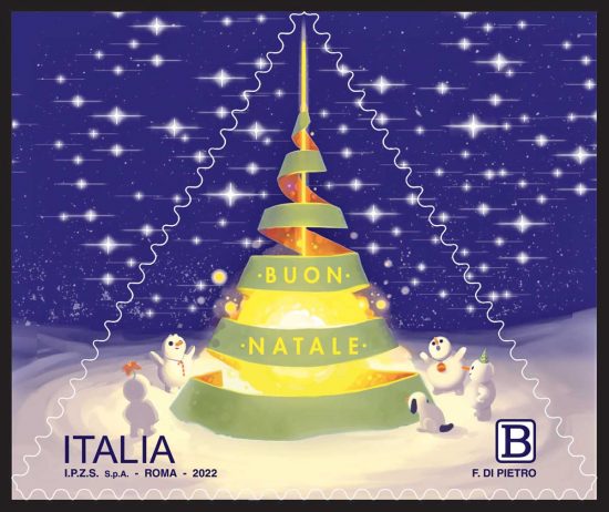 Uno dei francobolli ordinari appartenenti alla serie tematica "Le Festività"