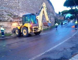Tarquinia - Masso caduto dalle mura castellane