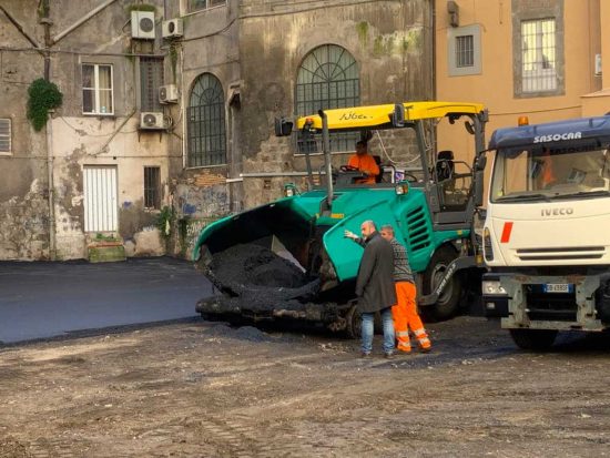Viterbo - Lavori a largo Marconi