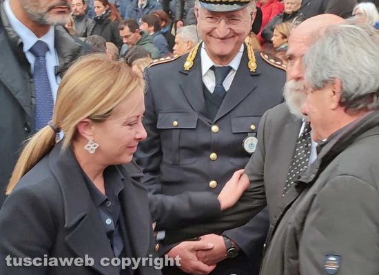 Civitavecchia - Giorgia Meloni al funerale di Nicoletta Golisano col sindaco Ernesto Tedesco