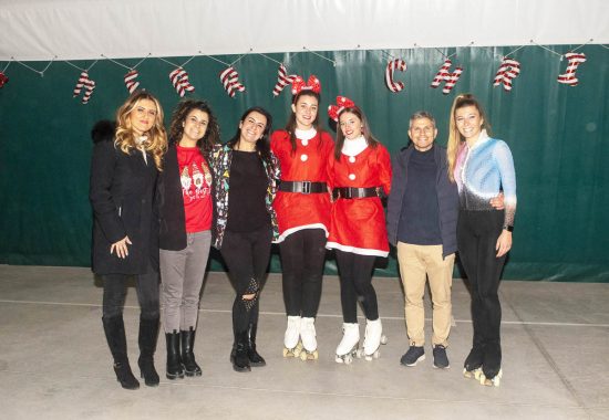 Viterbo - Il saggio di Natale dell'Asd Star Roller Club - Le allenatrici, l'assessore regionale Troncarelli e l'assessore comunale Tonnicchi