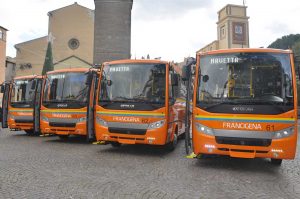 Viterbo - I 4 nuovi bus Francigena
