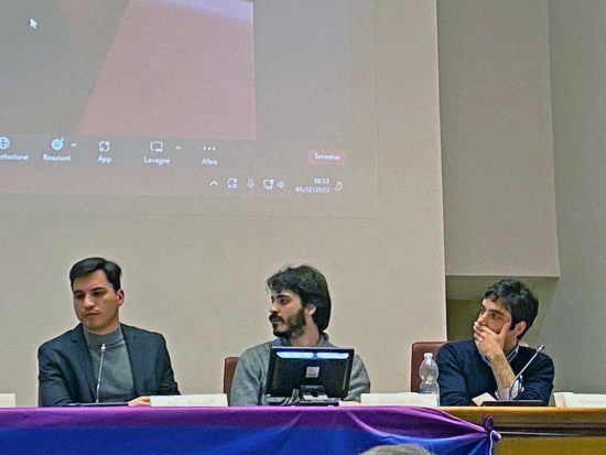 Da sinistra Andrea Pantarelli, Alessandro Ricci, Giovanni Esperti