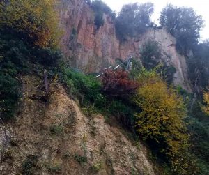 Civita Castellana - Frana sulla provinciale
