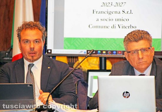 Viterbo - Consiglio comunale Francigena - A sinistra Francesco Serpa