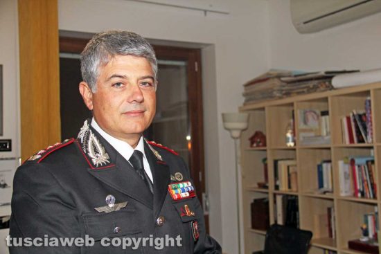 Viterbo - Il comandante dei carabinieri Massimo Friano