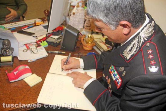 Viterbo - Il comandante dei carabinieri Massimo Friano