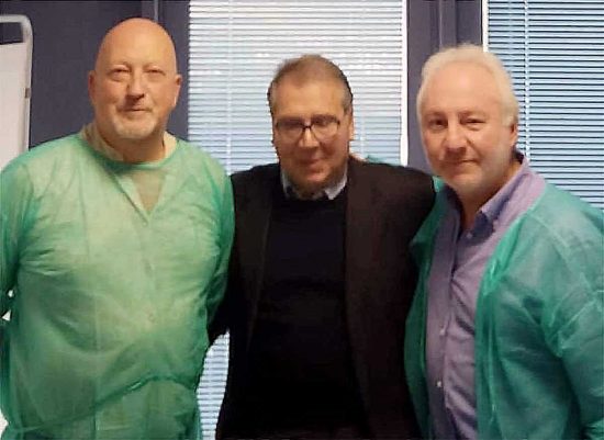 Ambulatorio del tribunale - Da sinistra: Domenico Pulcinelli, Roberto Catasca e Luca Bonelli