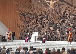 Roma - Il papa Francesco in aula Paolo Sesto in Vaticano 