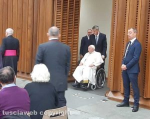 Roma - Il papa Francesco in aula Paolo Sesto in Vaticano 