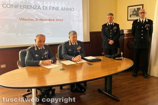 Viterbo - La conferenza del comandante provinciale dei carabinieri Massimo Friano