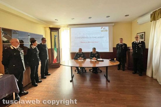 Viterbo - La conferenza del comandante provinciale dei carabinieri Massimo Friano
