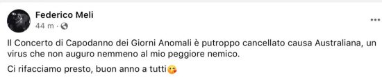 Il post di Federico Meli (Giorni anomali)