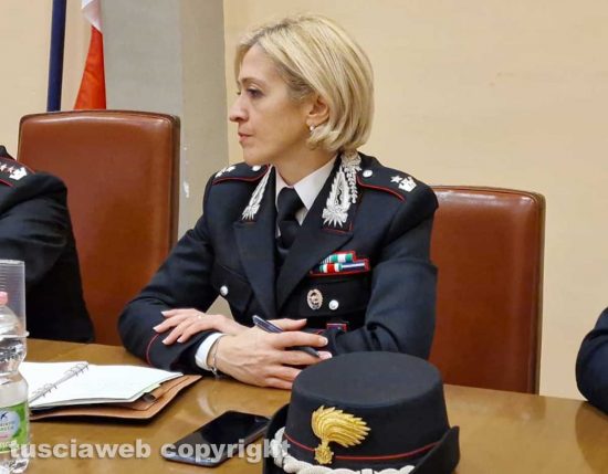 La comandante della compagnia carabinieri di Civita Castellana, Palmina Lavecchia