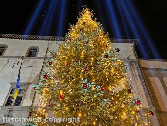 Viterbo - Piazza del Plebiscito - L’accensione dell'albero